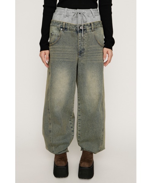 SLY LAYERED WAIST DOCKING PT レイヤード ウエスト セール】LAYERED WAIST DOCKING CUT PT レイヤード ウエスト