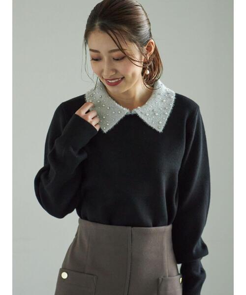 Te chichi（テチチ）の「ラメフェザーデコラカラーニット（ニット/セーター・レディース・ブラック/グレー/ネイビー・F）」の19枚目の写真