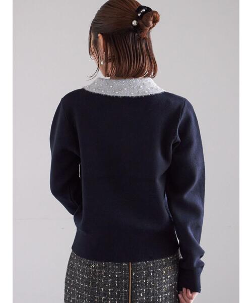 Te chichi（テチチ）の「ラメフェザーデコラカラーニット（ニット/セーター・レディース・ブラック/グレー/ネイビー・F）」の11枚目の写真