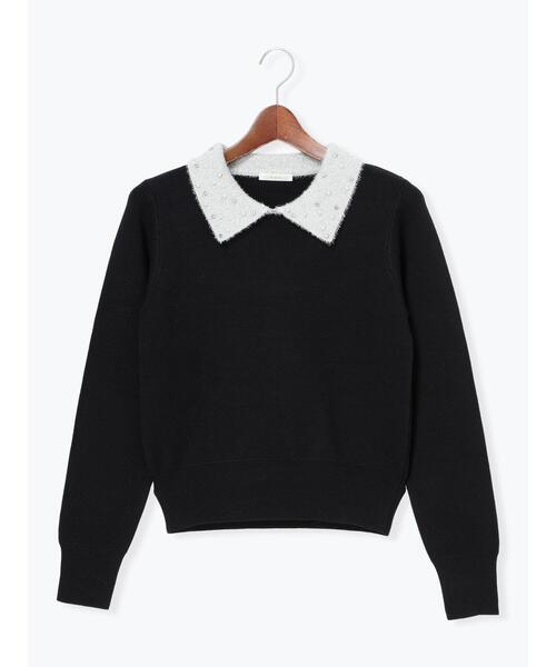 Te chichi（テチチ）の「ラメフェザーデコラカラーニット（ニット/セーター・レディース・ブラック/グレー/ネイビー・F）」の16枚目の写真