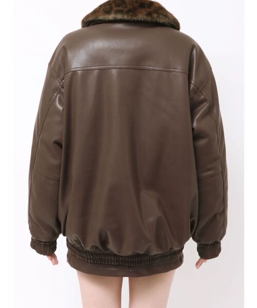 EMODA（エモダ）の「フェイクレザーブルゾン（ブルゾン・レディース・ブラック/ブラウン/ベージュ・MEDIUM/SMALL）」の19枚目の写真