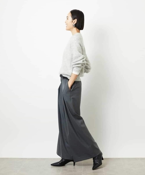 MICHEL KLEIN(ミッシェル・クラン)の「2タックワイドパンツ(その他パンツ・レディース・ライトベージュ/チャコールグレー・38)」の21枚目の写真