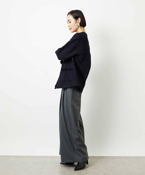 MICHEL KLEIN(ミッシェル・クラン)の「2タックワイドパンツ(その他パンツ・レディース・ライトベージュ/チャコールグレー・38)」の19枚目の写真