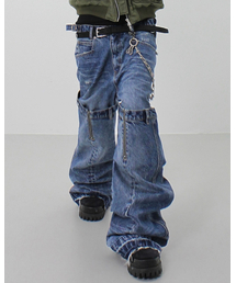 ROARINGRAD（ロアリングラド）の「トリプルオビフレアデニムパンツブルー（デニムパンツ）」