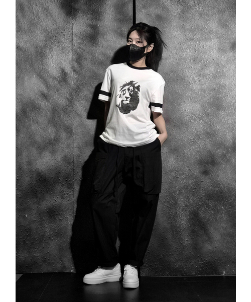 AOG PROJECT（エイオージープロジェクト）の「ライオンプリントTシャツ（ホワイト）（Tシャツ/カットソー・レディース・ホワイト・MEDIUM/LARGE/X-LARGE）」の3枚目の写真