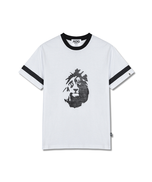AOG PROJECT（エイオージープロジェクト）の「ライオンプリントTシャツ（ホワイト）（Tシャツ/カットソー・レディース・ホワイト・MEDIUM/LARGE/X-LARGE）」の6枚目の写真