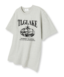 オープンカー バケーション オーバーサイズ 半袖Tシャツ オートミール