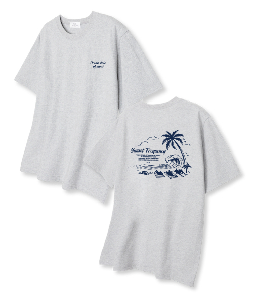 TI.GLAKE(ティーグレイク)の「オーシャンステート オーバーサイズ 半袖Tシャツ ライトグレー(Tシャツ/カットソー・レディース・その他・LARGE/X-LARGE/XX-LARGE)」の1枚目の写真