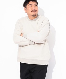 セーター メンズ 大きいサイズ Wフェイス クルーネック モールセーター ニット B＆T CLUB (ビーアンドティークラブ)