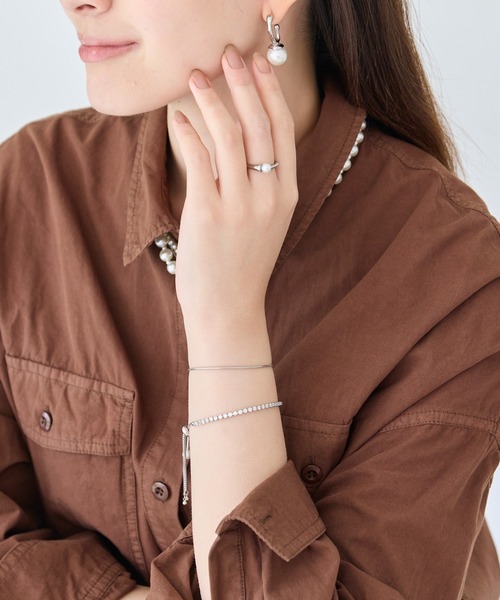 Phoebe（フィービィー）の「ラインストーンスライドテニスブレスレット（ブレスレット・レディース・イエローゴールド/シルバー・FREE）」の3枚目の写真