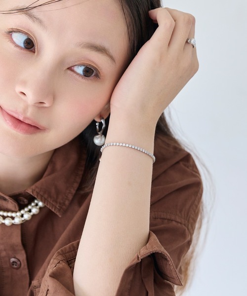 Phoebe（フィービィー）の「ラインストーンスライドテニスブレスレット（ブレスレット・レディース・イエローゴールド/シルバー・FREE）」の8枚目の写真