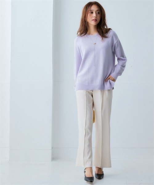 nissen（ニッセン）の「裾フレアパンツ＜大きいサイズ有＞（その他パンツ・レディース・ライトベージュ/グリーン/ブラック・S/M/L/LL/3L）」の8枚目の写真