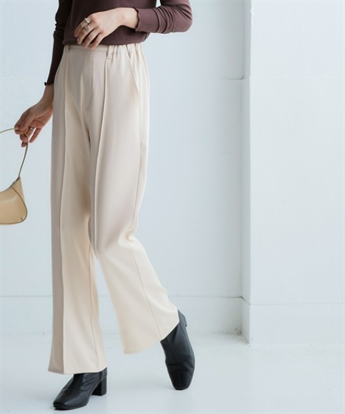 nissen（ニッセン）の「裾フレアパンツ＜大きいサイズ有＞（その他パンツ・レディース・ライトベージュ/グリーン/ブラック・S/M/L/LL/3L）」の7枚目の写真