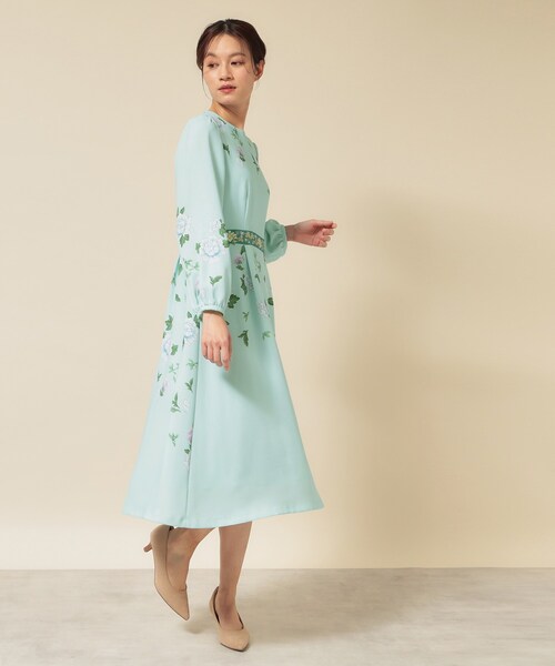Sunauna（スーナウーナ）の「【SS～L】オリエンタルプリントワンピース（ワンピース・レディース・ネイビー系1/ベージュ系その他4/ネイビー系/グリーン系2/ブルー系5/ピンク系5・34/40/38/36）」の18枚目の写真
