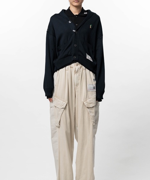 Maison MIHARA YASUHIRO(メゾンミハラヤスヒロ)の「Layered Knit Cardigan(カーディガン/ボレロ・レディース・ホワイト/ブラック・36/38)」の13枚目の写真