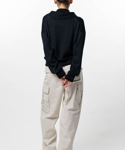 Maison MIHARA YASUHIRO(メゾンミハラヤスヒロ)の「Layered Knit Cardigan(カーディガン/ボレロ・レディース・ホワイト/ブラック・36/38)」の16枚目の写真