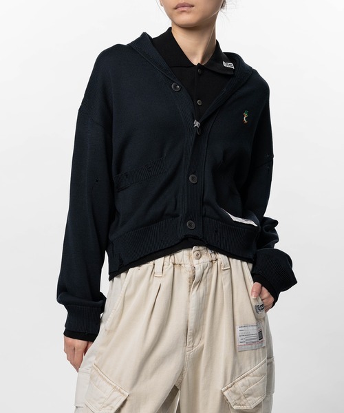 Maison MIHARA YASUHIRO(メゾンミハラヤスヒロ)の「Layered Knit Cardigan(カーディガン/ボレロ・レディース・ホワイト/ブラック・36/38)」の17枚目の写真