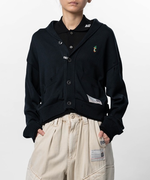 Maison MIHARA YASUHIRO(メゾンミハラヤスヒロ)の「Layered Knit Cardigan(カーディガン/ボレロ・レディース・ホワイト/ブラック・36/38)」の18枚目の写真