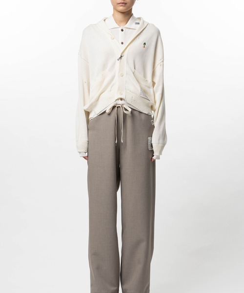 Maison MIHARA YASUHIRO(メゾンミハラヤスヒロ)の「Layered Knit Cardigan(カーディガン/ボレロ・レディース・ホワイト/ブラック・36/38)」の4枚目の写真