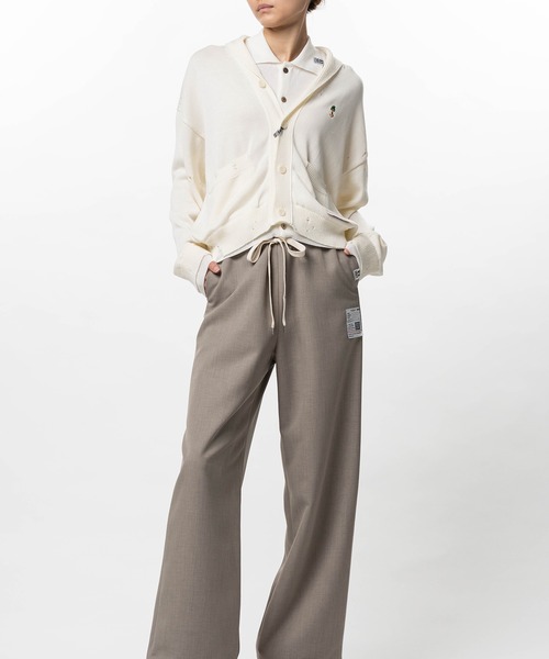 Maison MIHARA YASUHIRO(メゾンミハラヤスヒロ)の「Layered Knit Cardigan(カーディガン/ボレロ・レディース・ホワイト/ブラック・36/38)」の5枚目の写真