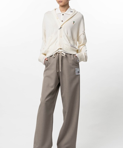 Maison MIHARA YASUHIRO(メゾンミハラヤスヒロ)の「Layered Knit Cardigan(カーディガン/ボレロ・レディース・ホワイト/ブラック・36/38)」の6枚目の写真