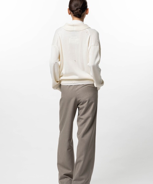 Maison MIHARA YASUHIRO(メゾンミハラヤスヒロ)の「Layered Knit Cardigan(カーディガン/ボレロ・レディース・ホワイト/ブラック・36/38)」の11枚目の写真