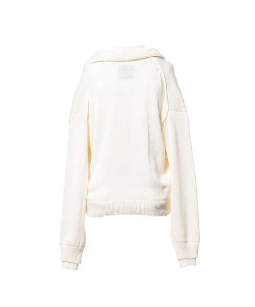 Maison MIHARA YASUHIRO(メゾンミハラヤスヒロ)の「Layered Knit Cardigan(カーディガン/ボレロ・レディース・ホワイト/ブラック・36/38)」の3枚目の写真