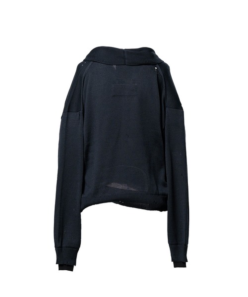 Maison MIHARA YASUHIRO(メゾンミハラヤスヒロ)の「Layered Knit Cardigan(カーディガン/ボレロ・レディース・ホワイト/ブラック・36/38)」の12枚目の写真