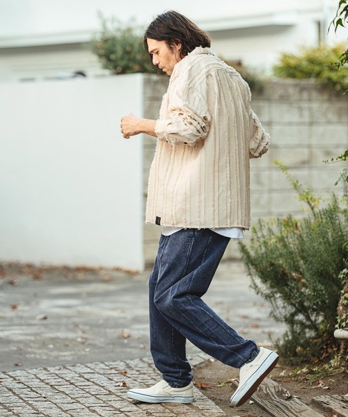 CAMBIO（カンビオ）の「mp14464- Chemical Wash Indigo Tuck Sweat  Pants スウェットパンツ(CMP-261-001)（スウェットパンツ・メンズ・インディゴブルー/ケミカルウォッシュ・L/M/S）」の8枚目の写真