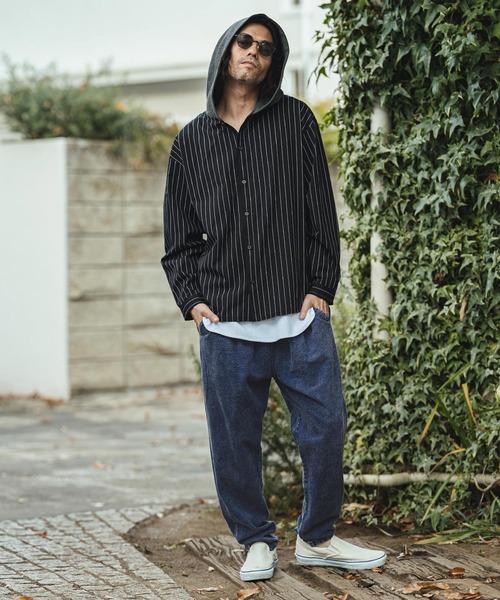CAMBIO（カンビオ）の「mp14464- Chemical Wash Indigo Tuck Sweat  Pants スウェットパンツ(CMP-261-001)（スウェットパンツ・メンズ・インディゴブルー/ケミカルウォッシュ・L/M/S）」の10枚目の写真