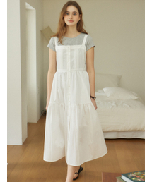 OURHOPE（アワーホープ）の「レイヤードピンタックスリーブレスドレス - ホワイト（ワンピース）」