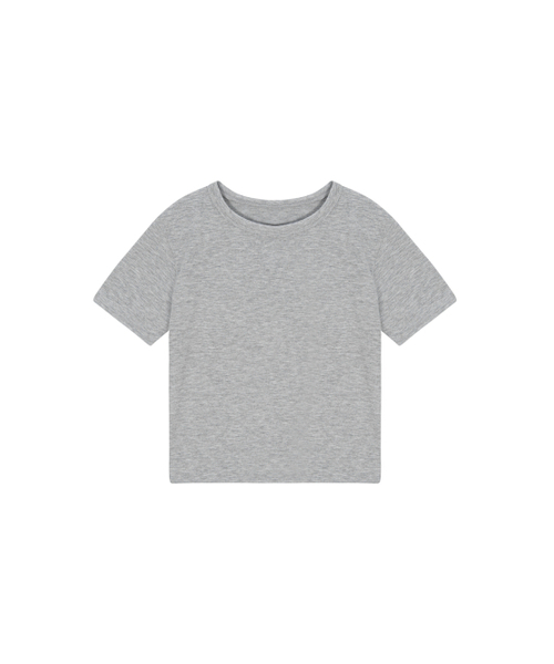 SALAD BAGUNI(サラダバグニ)の「Lace tag crop tee - gray(Tシャツ/カットソー・レディース・その他・FREE)」の1枚目の写真