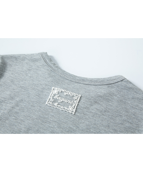 SALAD BAGUNI(サラダバグニ)の「Lace tag crop tee - gray(Tシャツ/カットソー・レディース・その他・FREE)」の7枚目の写真