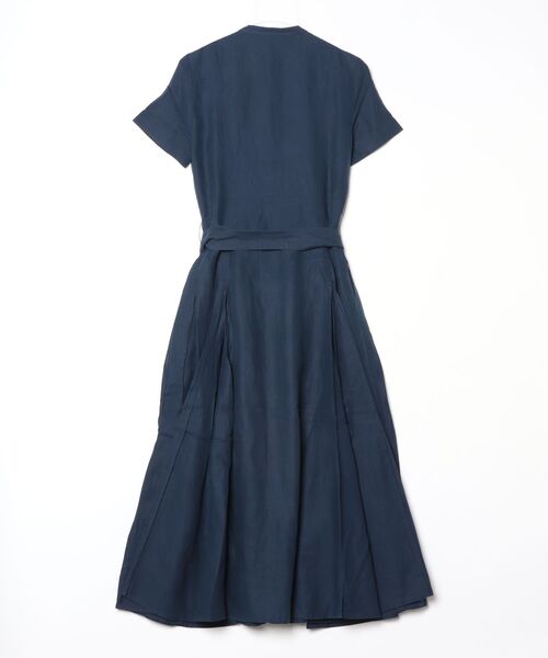 ベルテッド シルクブレンド Aライン ドレス（シャツワンピース）｜POLO