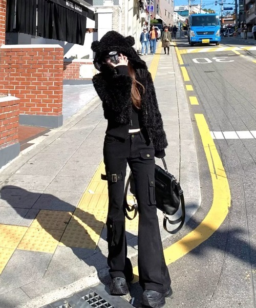 Ressaca(レサーカ)の「ベルトデザインフレアカーゴパンツ(カーゴパンツ・メンズ・ブラック・M/XL/L)」の12枚目の写真