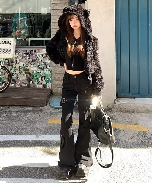 Ressaca(レサーカ)の「ベルトデザインフレアカーゴパンツ(カーゴパンツ・メンズ・ブラック・M/XL/L)」の9枚目の写真