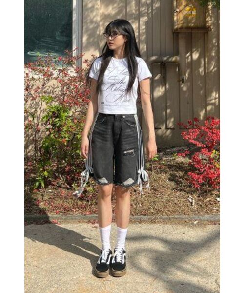 Midnight Move(ミッドナイトムーブ)の「7 line denim pants (black)(その他パンツ・レディース・その他・S/M)」の6枚目の写真