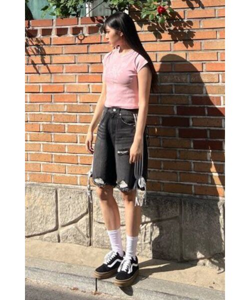 Midnight Move(ミッドナイトムーブ)の「7 line denim pants (black)(その他パンツ・レディース・その他・S/M)」の7枚目の写真