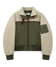 SPERONE（スペロネ）の「ハイネックミックスフリースジップアップジャケット メンズ（カーキ）（その他アウター）」