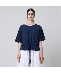 ATHPLATFORM（アスプラットフォーム）の「AW41TH10 ブロックパッチトップ_ダークブルー（Tシャツ/カットソー）」