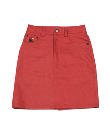 Mini Block Skirt_Red