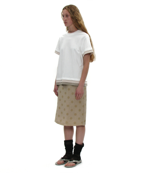 PARTIMENTO WOMEN(パルティメントウィメン)の「マルチレイヤードショートスリーブTシャツ_ホワイト(Tシャツ/カットソー・レディース・その他・ONE SIZE)」の2枚目の写真