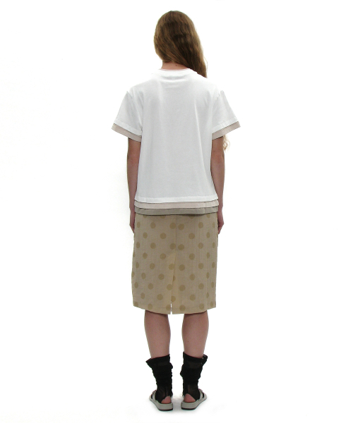 PARTIMENTO WOMEN(パルティメントウィメン)の「マルチレイヤードショートスリーブTシャツ_ホワイト(Tシャツ/カットソー・レディース・その他・ONE SIZE)」の3枚目の写真