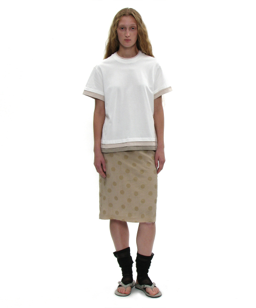 PARTIMENTO WOMEN(パルティメントウィメン)の「マルチレイヤードショートスリーブTシャツ_ホワイト(Tシャツ/カットソー・レディース・その他・ONE SIZE)」の4枚目の写真