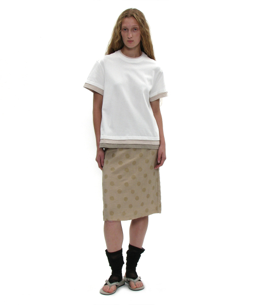 PARTIMENTO WOMEN(パルティメントウィメン)の「マルチレイヤードショートスリーブTシャツ_ホワイト(Tシャツ/カットソー・レディース・その他・ONE SIZE)」の5枚目の写真