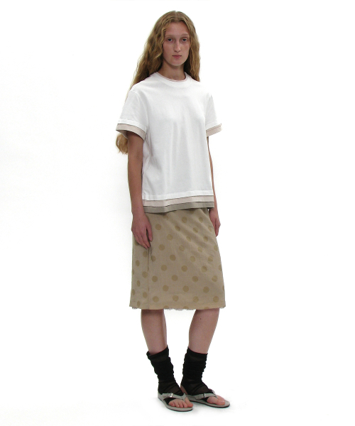 PARTIMENTO WOMEN(パルティメントウィメン)の「マルチレイヤードショートスリーブTシャツ_ホワイト(Tシャツ/カットソー・レディース・その他・ONE SIZE)」の6枚目の写真