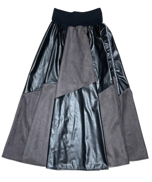 CRYSTAL BALL(クリスタルボール)の「スエードコンビレザースカート(スカート・レディース・ブラック・FREE)」の3枚目の写真