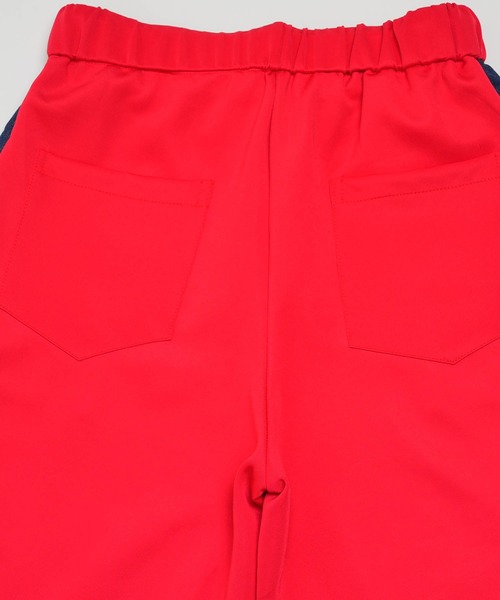 Pt18kg(プラチナイチハチキログラム)の「異素材ミックス×カラーブロックバギーデニム(デニムパンツ・レディース・ピンク/レッド/ブラック/グリーン・FREE)」の11枚目の写真