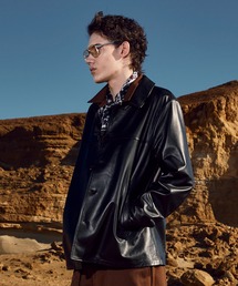 MEN'S BIGI | ライトラムレザー カバーオールブルゾン(ブルゾン)