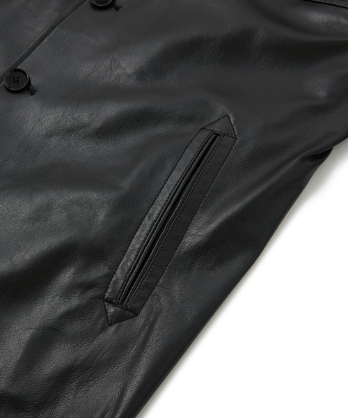 MEN'S BIGI（メンズビギ）の「ライトラムレザー カバーオールブルゾン（ブルゾン・メンズ・ブラック・02/03/04）」の4枚目の写真